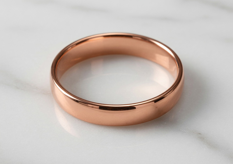 7.5mm half-round copper cock ring jewellery