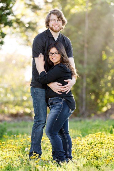 Petite woman with a tall man