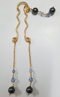 Deluxe non-piercing clitoris clip jewellery in gold plating.