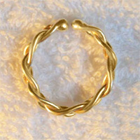 Adjustable gold plated thumb rings for men.