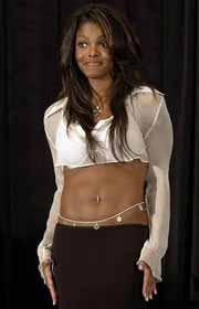 Janet Jackson wearing a waist chain