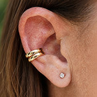 Gold plated non-piercing ear cuffs.