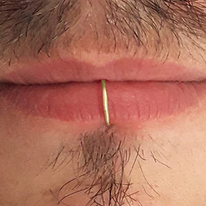 Men's fake single non-piercing lip ring jewellery