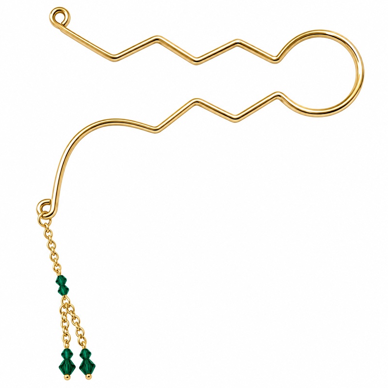 Large 24ct gold plated bottom clip jewellery