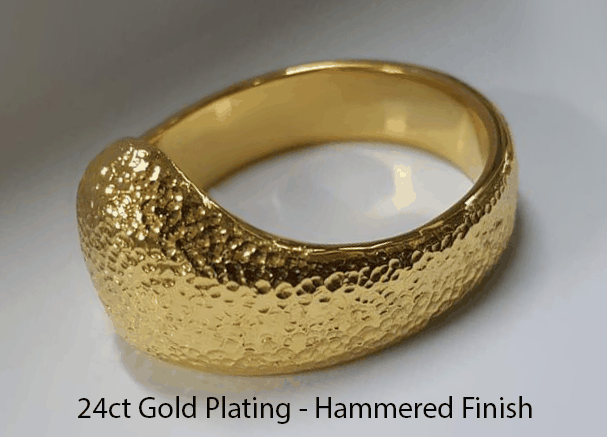 Hammered extra heavy gold glans bump cock ring jewellery