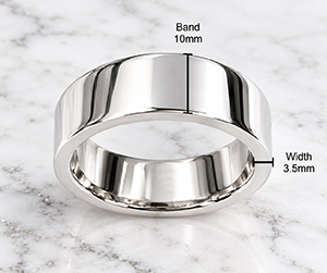 silver light band cock ring jewelry