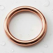 Round copper cock rings in 5mm or 7.5mm widths.