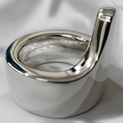 Extra heavy long V cock ring.