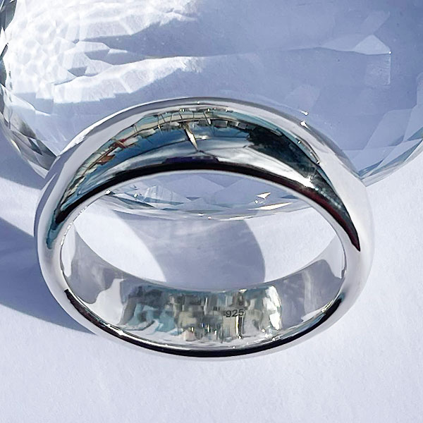 Classic half round solid silver cock ring jewellery