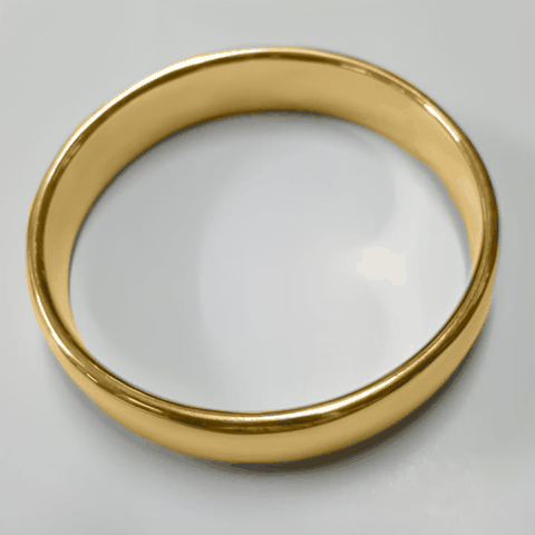 Classic circular gold plated cock ring