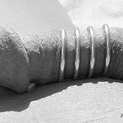 Four-turn spiral glans cock ring.
