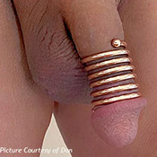 Six-turn spiral glans cock ring.
