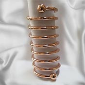 Extra long eight-turn spiral glans ring.