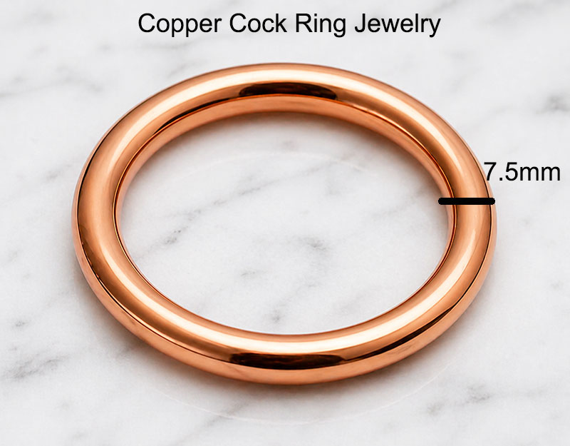 Large custom made round copper cock ring