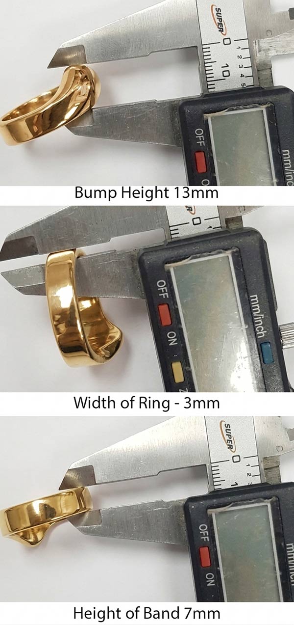 sizing for glans bump frenulum cock ring jewelry