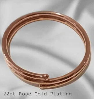 Rose gold plated double wrap scrotum ring