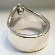 Heavy V Glans cock ring with a 4mm pressure ball.