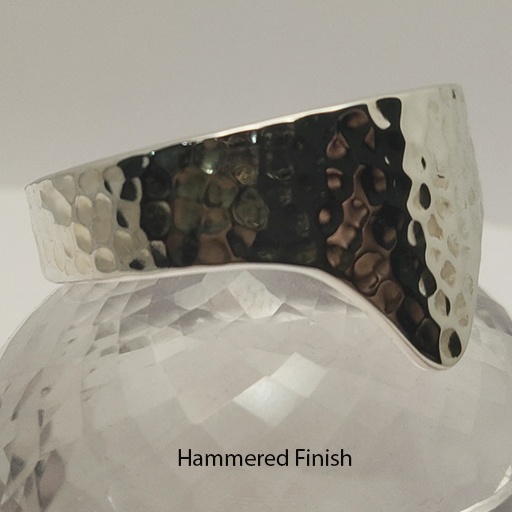 Hammered silver V Glans cock ring jewelry