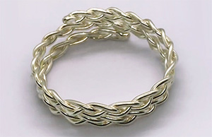 cock rings in braided silver