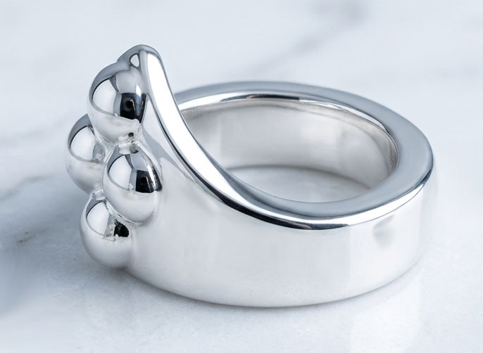 Custom made silver cock ring jewellery by Hidden Delites