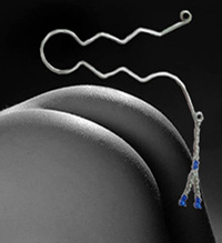 Large handcrafted silver Bottom Jewelry clip with dangles