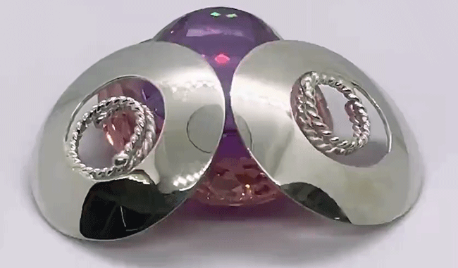 Large circle silver nipple shields with adjustable non-piercing centre rings