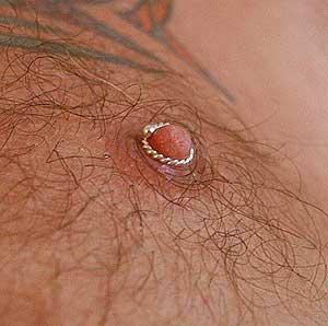 Men's adjustable non-piercing nipple ring jewellery