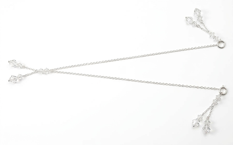 Silver nipple chain jewellery designed for pierced nipples