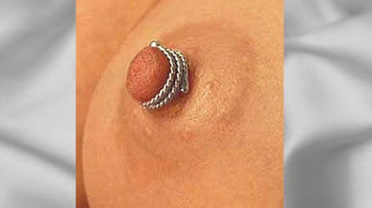 Twisted double wrap silver nipple rings for women