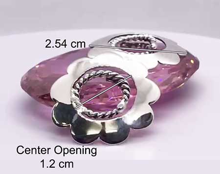 Petite petal non-piercing nipple shields with adjustable centre rings
