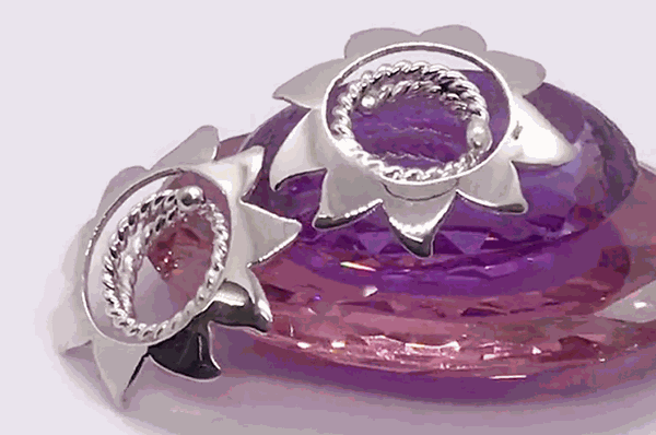 Small flower nipple shields handmade in solid silver with adjustable non-piercing rings