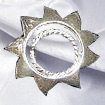 Petite flower nipple shield with adjustable silver nipple ring