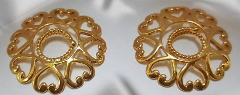 24ct gold plated non-piercing nipple shield jewellery