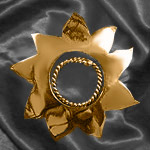 Gold nipple shield centre ring fully opened