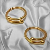 24ct solid nipple rings plated